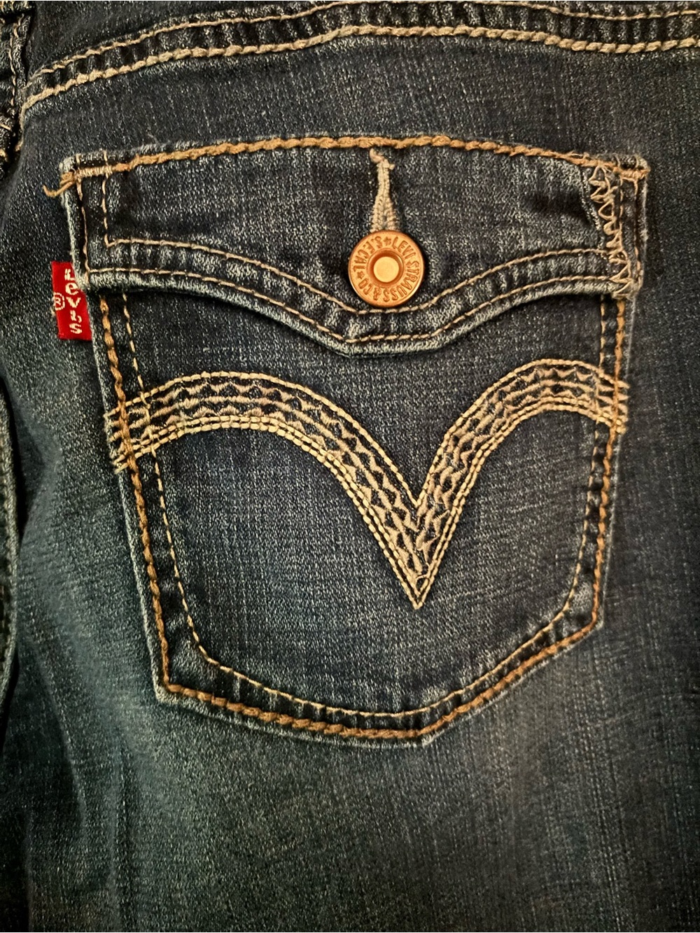 Levi's Indigo Blue Curvy Boot Cut Jeans